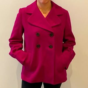 Banana Republic women’s wool pea coat with silk lining